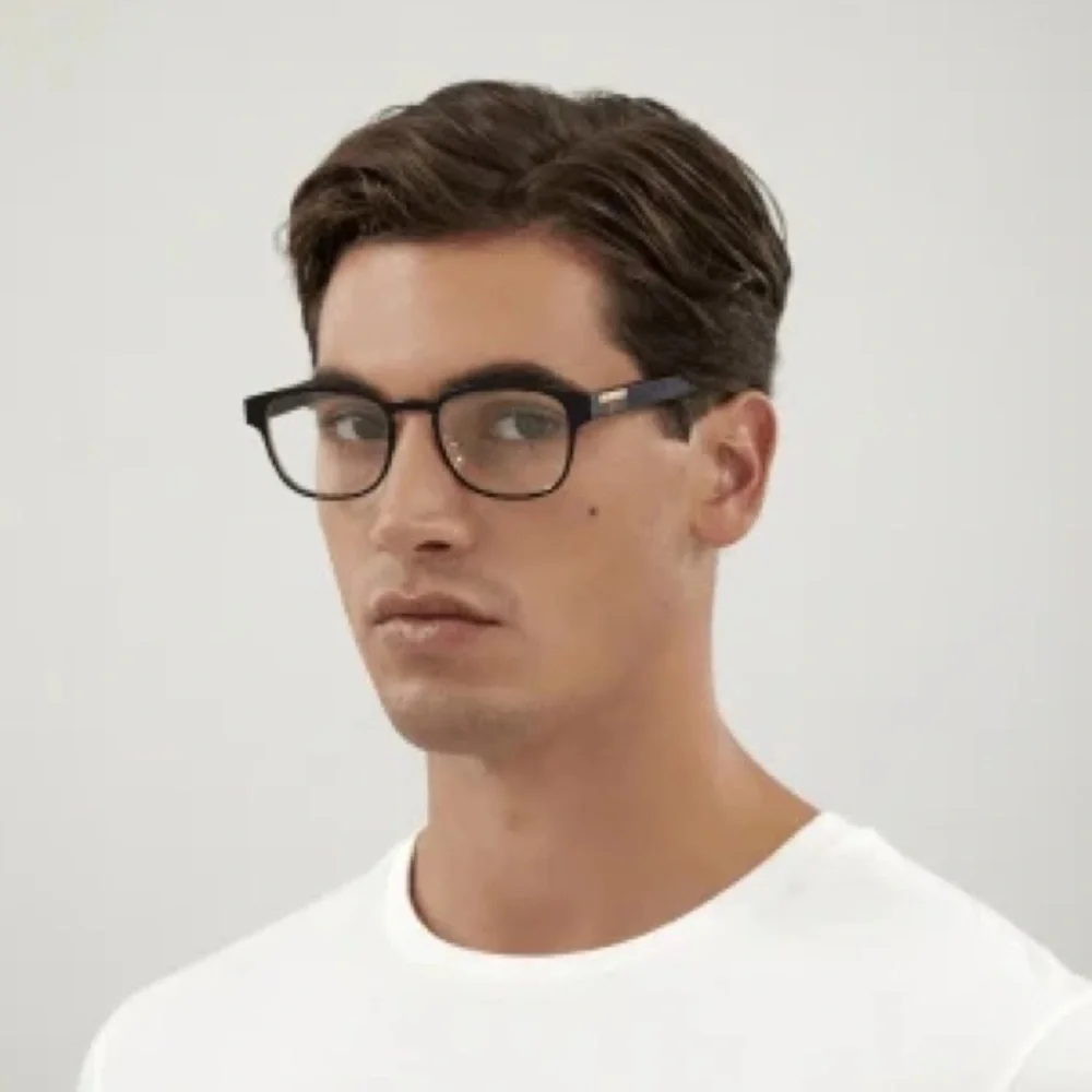 Auth - Gucci GG1118O 003 Eyeglasses Men's Black/Grey Full Rim Square Shape 52-2…
